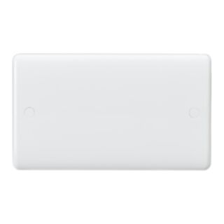 Knightsbridge Curved Edge Blanking Plate 2 Gang White