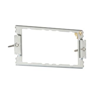 Knightsbridge Curved Edge Grid Faceplate Mounting Frame Fits 3 & 4 Gange