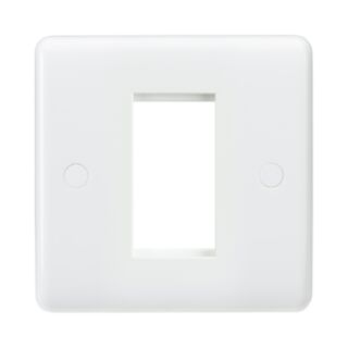 Knightsbridge Curved Edge Modular Faceplate 1 Gang
