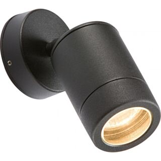 Knightsbridge GU10 Adjustable Wall Light Fitting Black IP65 35W