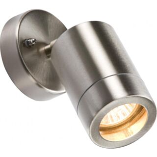Knightsbridge GU10 Adjustable Wall Light Fitting Stainless Steel IP65 35W