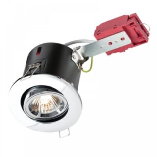 Knightsbridge GU10 Tilt Downlight Fire Rated Chrome IP20 50W 230V