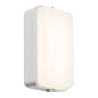 Knightsbridge LED Security Amenity Bulkhead White Base With Opal Diffuser Cool White IP54 5W 230V