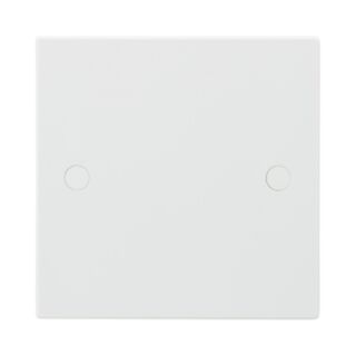Knightsbridge Square Edge Blanking Plate 1 Gang White