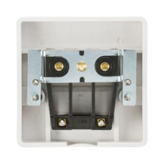 Knightsbridge Square Edge Cooker Connection Unit 45Amp White