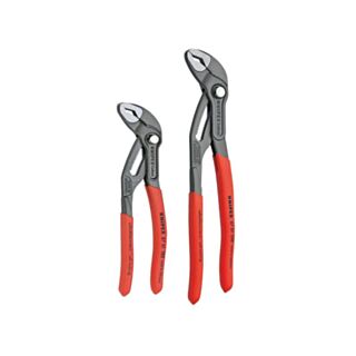Knipex Cobra Waterpump Pliers PVC Grip 180mm & 250mm 2pce Set