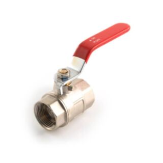 Lever Ball Valve Female Full Bore Red/Blue Handle 4