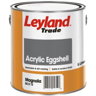 Leyland Trade Acrylic Eggshell Paint Magnolia 5ltr