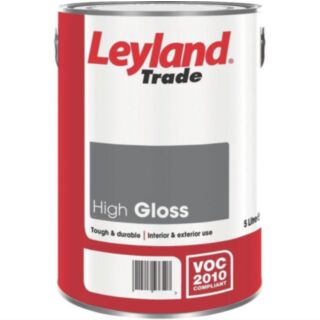 Leyland Trade High Gloss Paint Black 5ltr