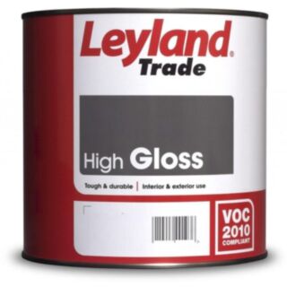Leyland Trade One Coat Gloss Paint Black 750ml