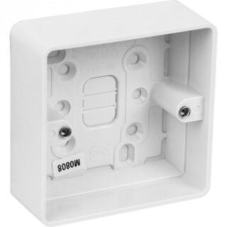 MK Logic Plus Moulded Surface Box 1 Gang White 30mm