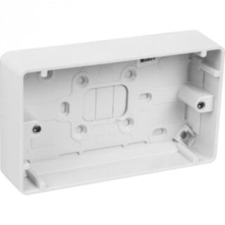 MK Logic Plus Moulded Surface Box 2 Gang White 30mm