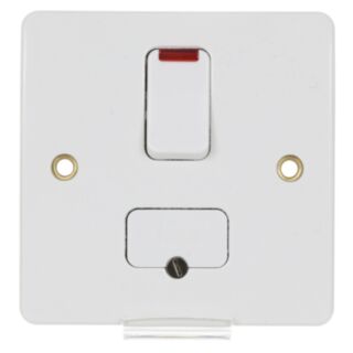 MK Logic Plus Switched Fused Spur Unit Double Pole With Neon 13Amp White