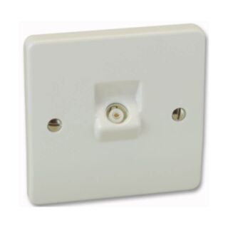 MK Logic Plus TV/FM Coaxial Socket 1 Gang White