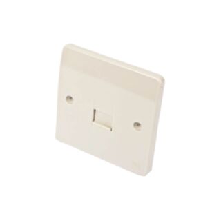 MK Logic Plus Telephone Master Socket Outlet 1 Gang White