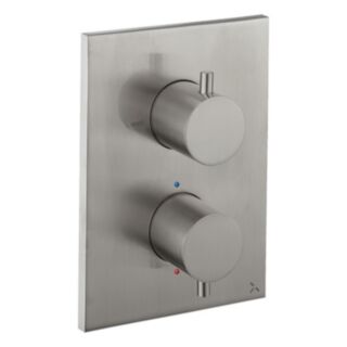 MPRO 1500 Dual Outlet Trim & Lever Set Stainless Steel Effect