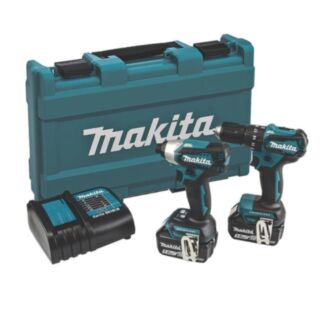 Makita Cordless LXT Combi Drill & Impact Driver Brushless Kit 2 x 5.0Ah Lithium-Ion 18V