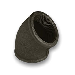 Malleable Black Iron 45° Elbow Female 1