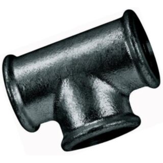 Malleable Black Iron Equal Tee ¼