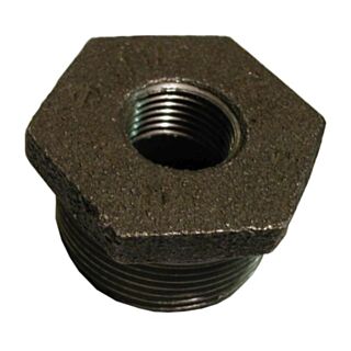 Malleable Black Iron Hexagonal Bush Male To Female 1¼x½