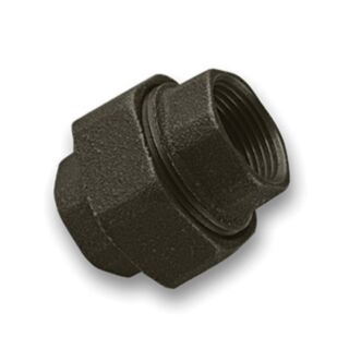 Malleable Black Iron Straight Union Conical Seat Female 2