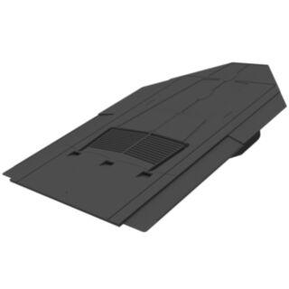 Manthorpe Slate Vent In Line With Round Spigot Black 96x390x600mm