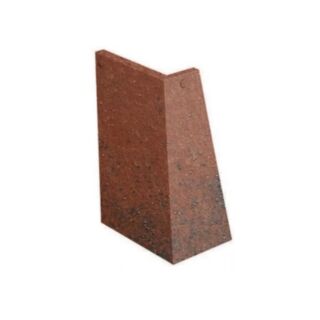 Marley Acme Clay Double Camber Roof Tile 90° External Angle Left Hand Smooth Burnt Flame 165x265mm