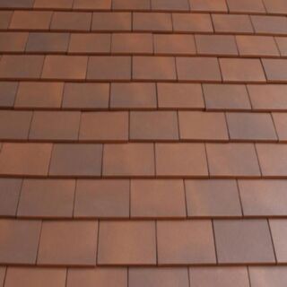 Marley Acme Clay Single Camber Gable Roof Tile & Half Smooth Mixed Brindle 248x265mm