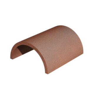 Marley Acme Clay Single Camber Half Round Ridge Roof Tile Smooth Mixed Brindle 260x305mm