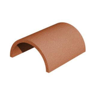 Marley Acme Clay Single Camber Half Round Ridge Roof Tile Smooth Red 260x305mm 