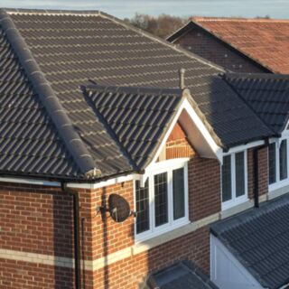 Marley Concrete Double Roman Roof Tile Smooth Grey 330x420mm