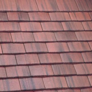 Marley Concrete Plain Roof Tile Smooth Old English Dark Red 168x267mm