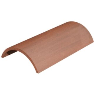 Marley Concrete Segmental Ridge Roof Tile Smooth Old English Dark Red 248x457mm 