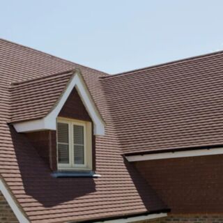 Marley Concrete Gable Roof Tile & Half Smooth Brown 248x267mm