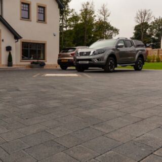 Marshalls Drivesett Savanna Paving Medium Charcoal 50x160x160mm