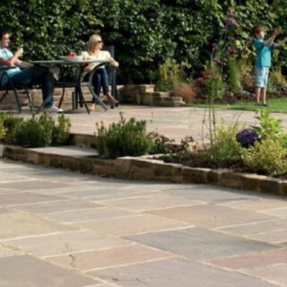 Marshalls Indian Sandstone Riven Paving Project Pack Brown Multi 20.93m²
