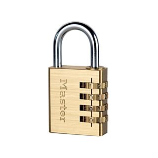 Master Lock® 4-Digit Combination Padlock Brass Finish 40mm