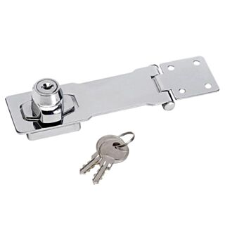 Master Lock® Locking Hasp Chrome Plated Steel 118mm