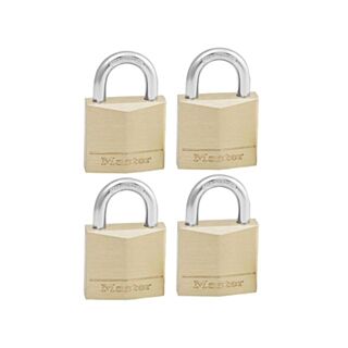 Master Lock® Padlock Solid Brass Keyed Alike 30mm 4pk