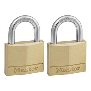 Master Lock® Padlock Solid Brass Keyed Alike 40mm 2pk