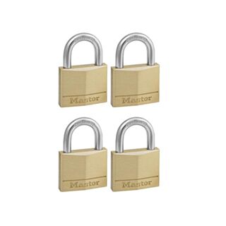 Master Lock® Padlock Solid Brass Keyed Alike 40mm 4pk