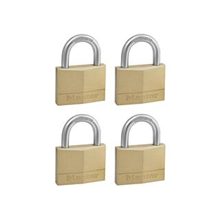 Master Lock® Padlock Solid Brass Keyed Alike 50mm 4pk