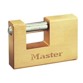 Master Lock® Rectangular Shutter Padlock Solid Brass 76mm