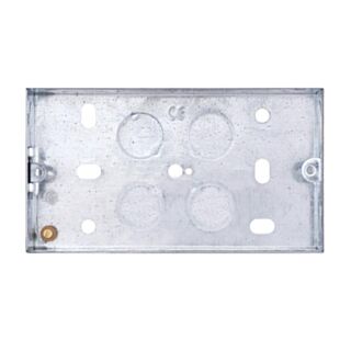 Metal Back Box 2 Gang 35mm