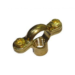 Munsen Pipe Clip Single Ring Brass 15mm