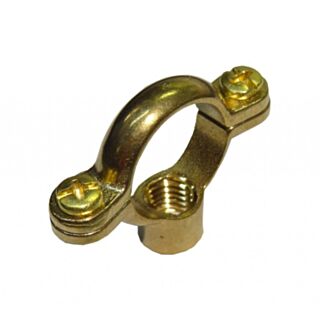 Munsen Pipe Clip Single Ring Brass 22mm