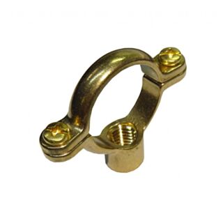 Munsen Pipe Clip Single Ring Brass 28mm