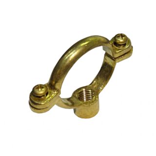 Munsen Pipe Clip Single Ring Brass 35mm