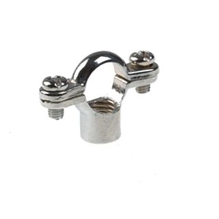 Munsen Pipe Clip Single Ring Chrome 15mm