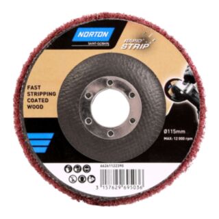 Norton Blaze Rapid Strip Coated Wood Stripping Abrasive Disc 22x115mm